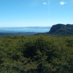 Vista sobre el Lago villarrica desde el sendero de los Cráteres parásitos