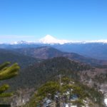 Vista sobre volcanes, montañas y araucarías