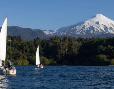 Vue sur le volcan Villarrica.