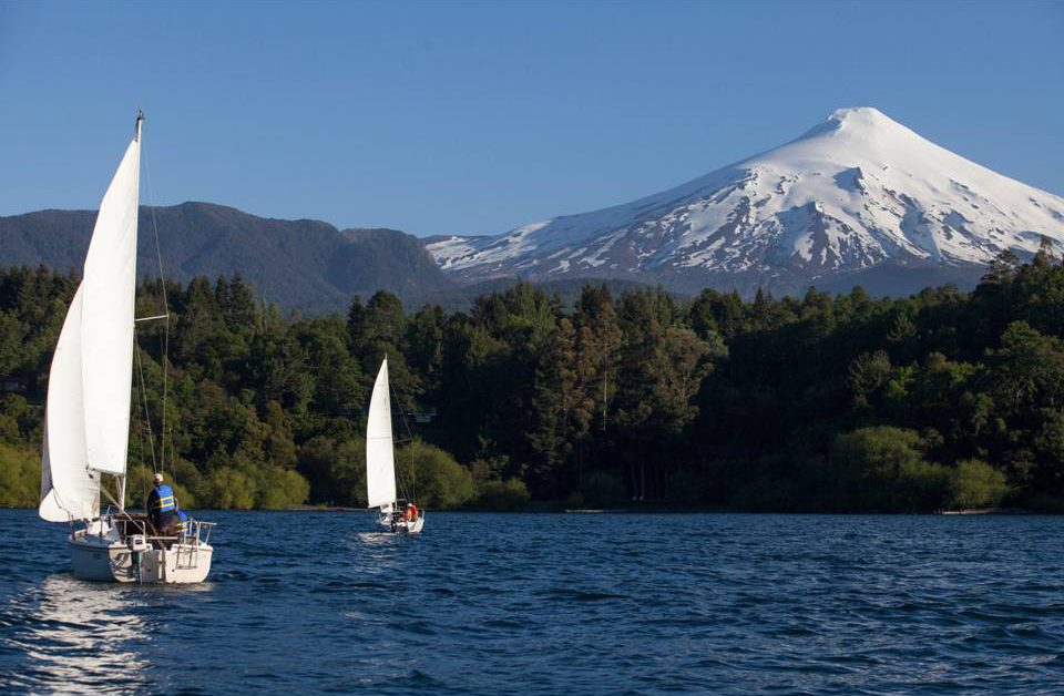 Vue sur le volcan Villarrica.