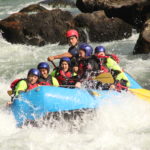 Balsa de rafting en el río Trancura