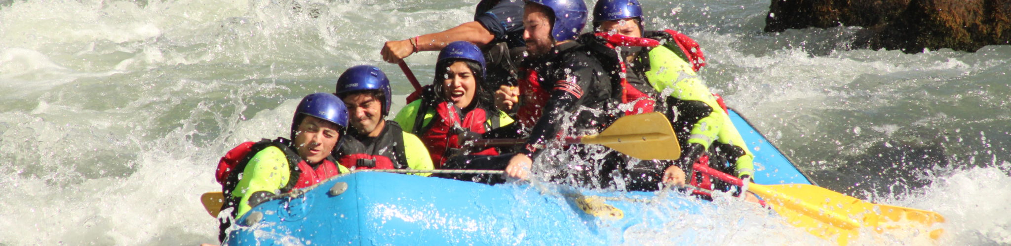 Rafting down the Trancura river, in Pucón