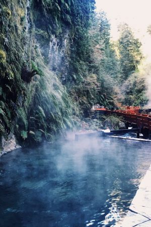 Las termas geometricas, cerca de la localidad de Coñaripe