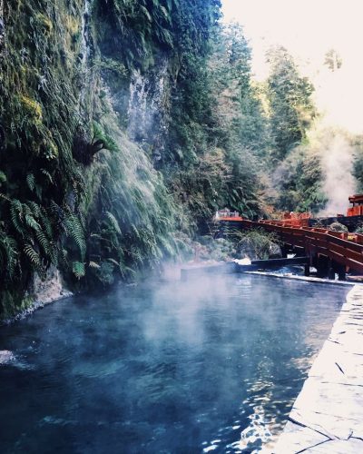 Las termas geometricas, cerca de la localidad de Coñaripe