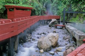 Las termas geometricas, cerca de la localidad de Coñaripe