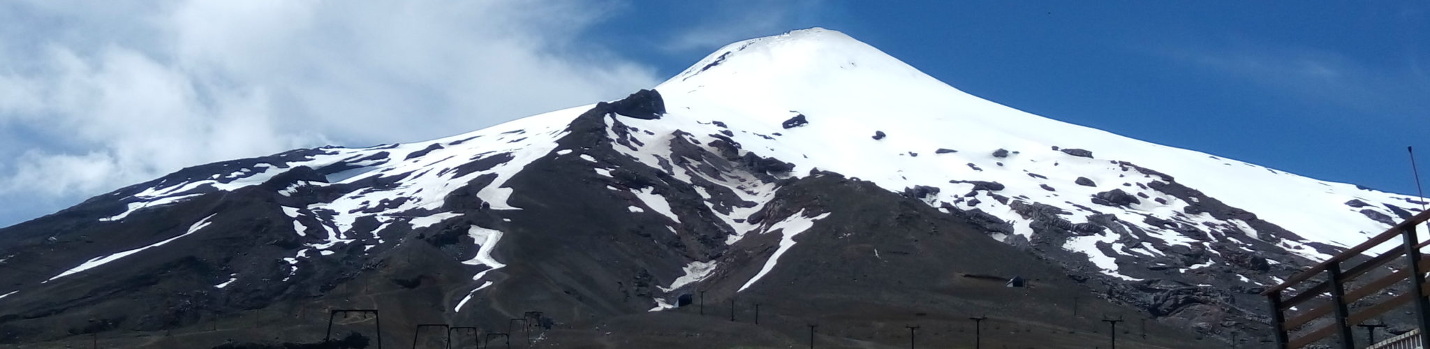 Villarrica volcano in summer.